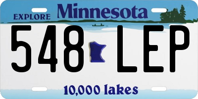 MN license plate 548LEP