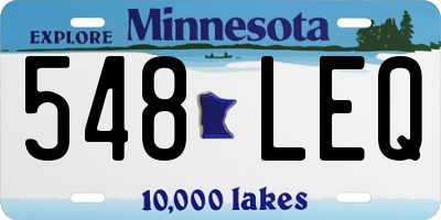 MN license plate 548LEQ