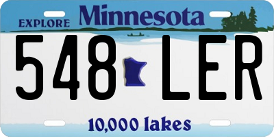 MN license plate 548LER