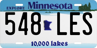 MN license plate 548LES