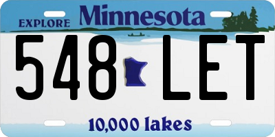 MN license plate 548LET