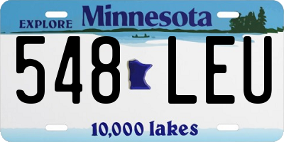 MN license plate 548LEU