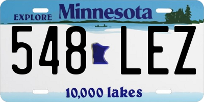 MN license plate 548LEZ