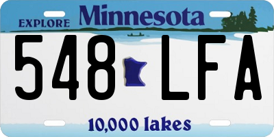 MN license plate 548LFA