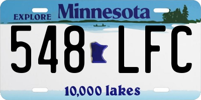 MN license plate 548LFC