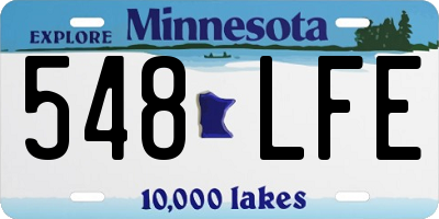 MN license plate 548LFE