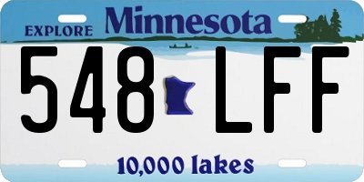 MN license plate 548LFF