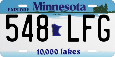 MN license plate 548LFG