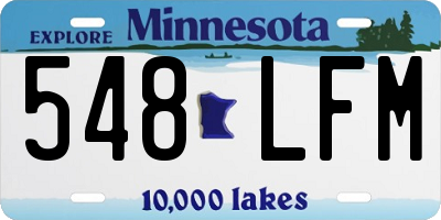 MN license plate 548LFM