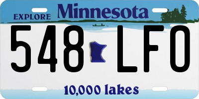 MN license plate 548LFO