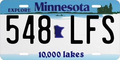 MN license plate 548LFS