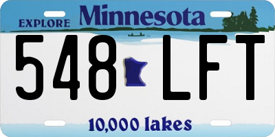 MN license plate 548LFT