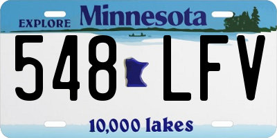 MN license plate 548LFV