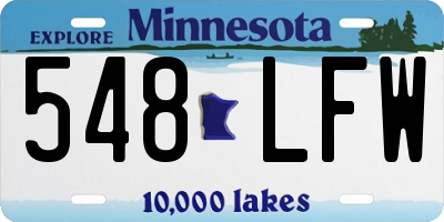MN license plate 548LFW