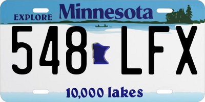 MN license plate 548LFX