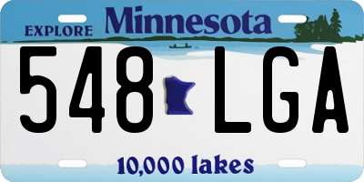 MN license plate 548LGA