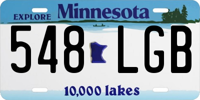 MN license plate 548LGB