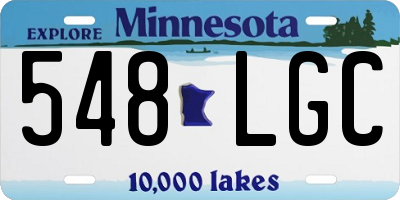 MN license plate 548LGC
