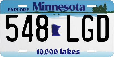 MN license plate 548LGD