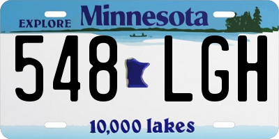 MN license plate 548LGH