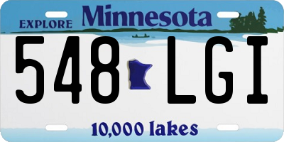 MN license plate 548LGI