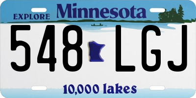 MN license plate 548LGJ