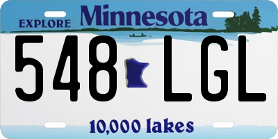 MN license plate 548LGL