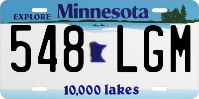 MN license plate 548LGM