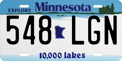 MN license plate 548LGN