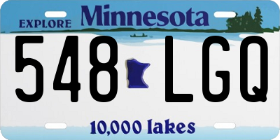 MN license plate 548LGQ