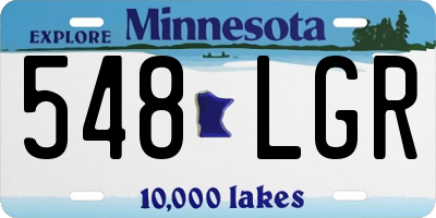MN license plate 548LGR