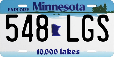MN license plate 548LGS