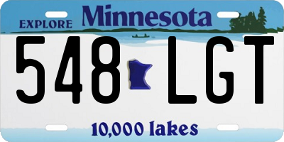 MN license plate 548LGT