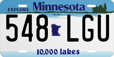 MN license plate 548LGU