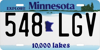 MN license plate 548LGV