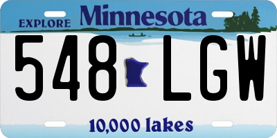 MN license plate 548LGW