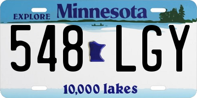 MN license plate 548LGY