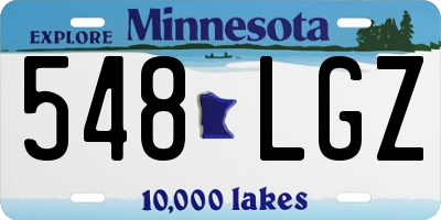 MN license plate 548LGZ