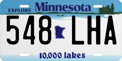 MN license plate 548LHA