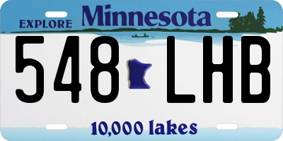 MN license plate 548LHB