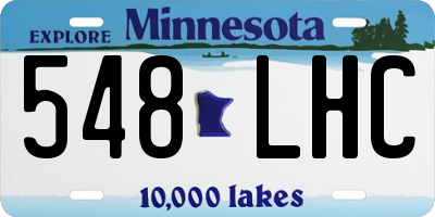 MN license plate 548LHC