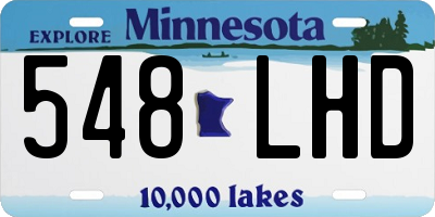 MN license plate 548LHD