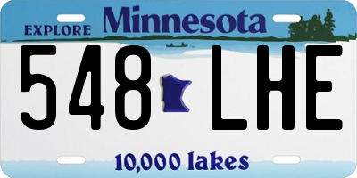 MN license plate 548LHE