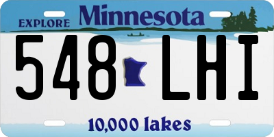 MN license plate 548LHI