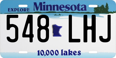 MN license plate 548LHJ