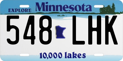 MN license plate 548LHK
