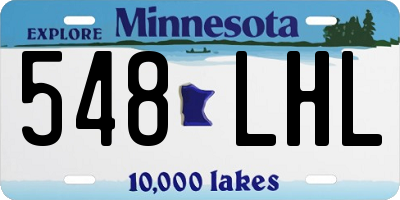 MN license plate 548LHL