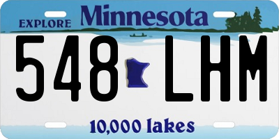 MN license plate 548LHM