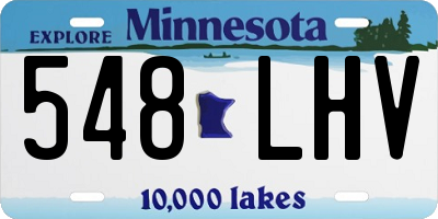 MN license plate 548LHV