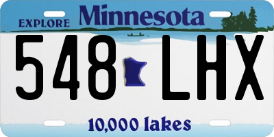 MN license plate 548LHX